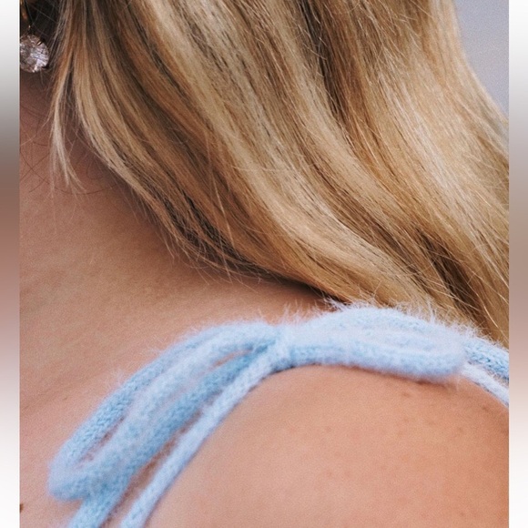 Fuzzy Checkered Crop Tank (S, M, L, XL) - Picture 2 of 2